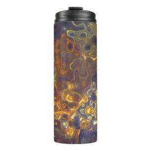 Thermal Tumbler Purple Yellow Gemstone Pattern