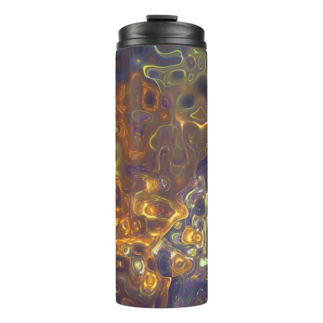 Thermal Tumbler Purple Yellow Gemstone Pattern (Front)