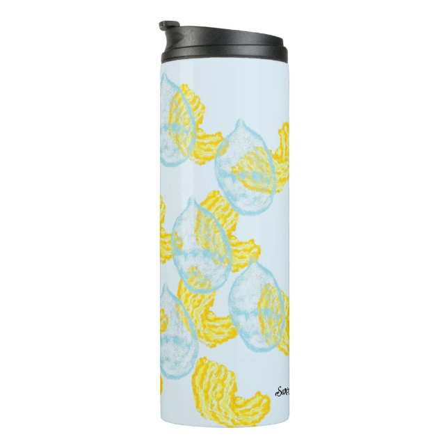 Thermal Tumbler  : Rain Teardrops of Potato Chips  (Rotated Right)