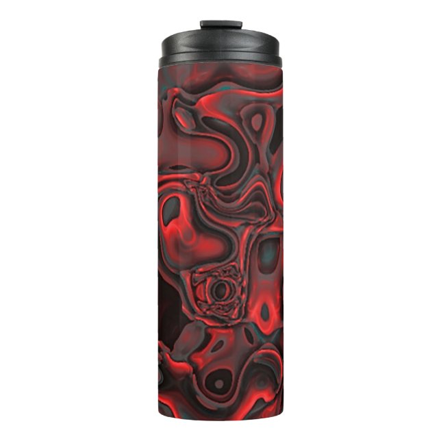 Thermal Tumbler Red Dominant Gemstone Pattern (Front)