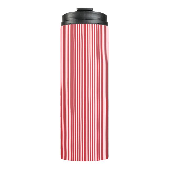 Thermal Tumbler Red & White Stripe (Front)