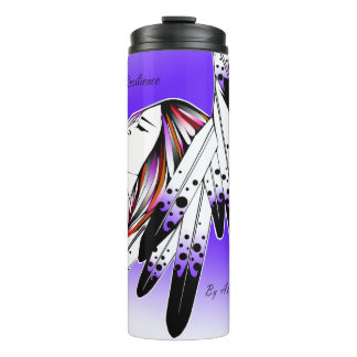 Thermal Tumbler Resilience woman via feathers