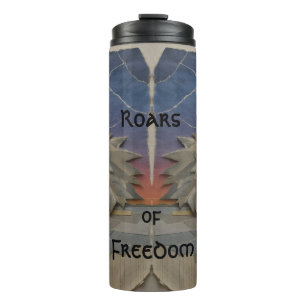 Thermal Tumbler – Roaring Sunset Lion
