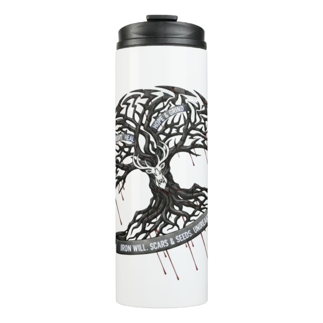 Thermal Tumbler Strength Through Pain motivation  (Front)