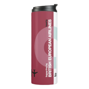 Thermal Tumbler – Travel Tag Inspired Design