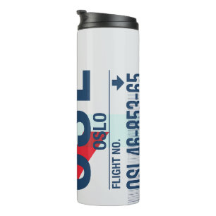 Thermal Tumbler – Travel Tag Inspired Design