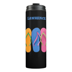  Thermal Tumbler with Colorful Flip-Flops Design
