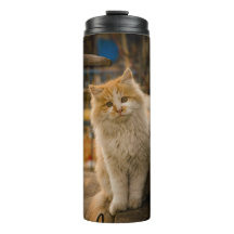 Thermal Tumbler With Cute Cat Design