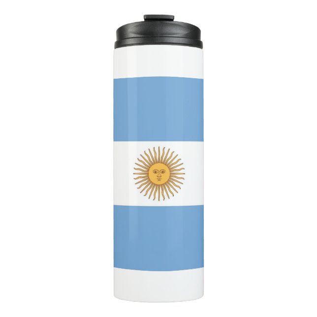 Thermal Tumbler with flag of Argentina (Front)