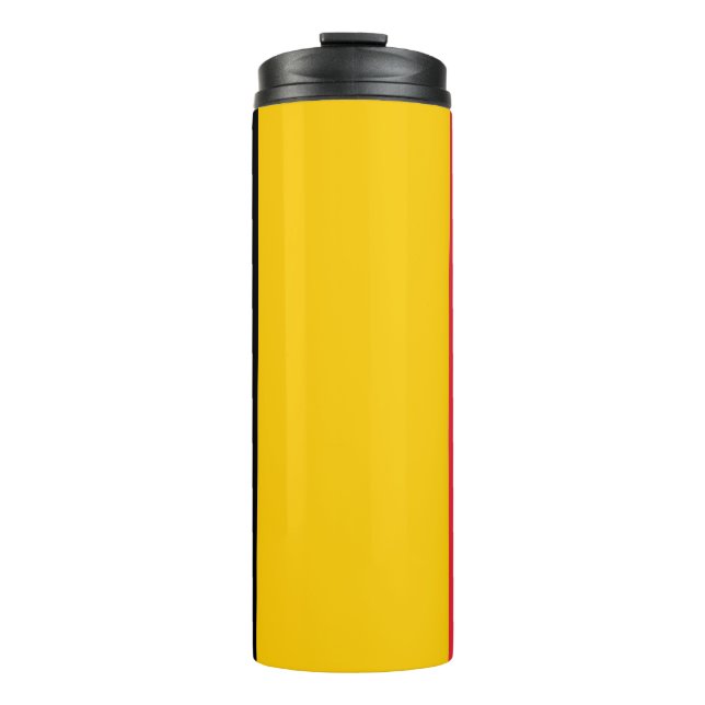 Thermal Tumbler with flag of Belgium (Front)
