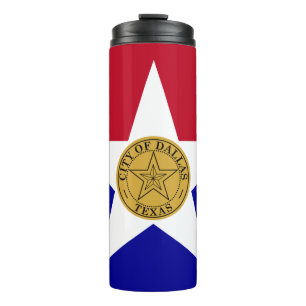 Thermal Tumbler with flag of Dallas