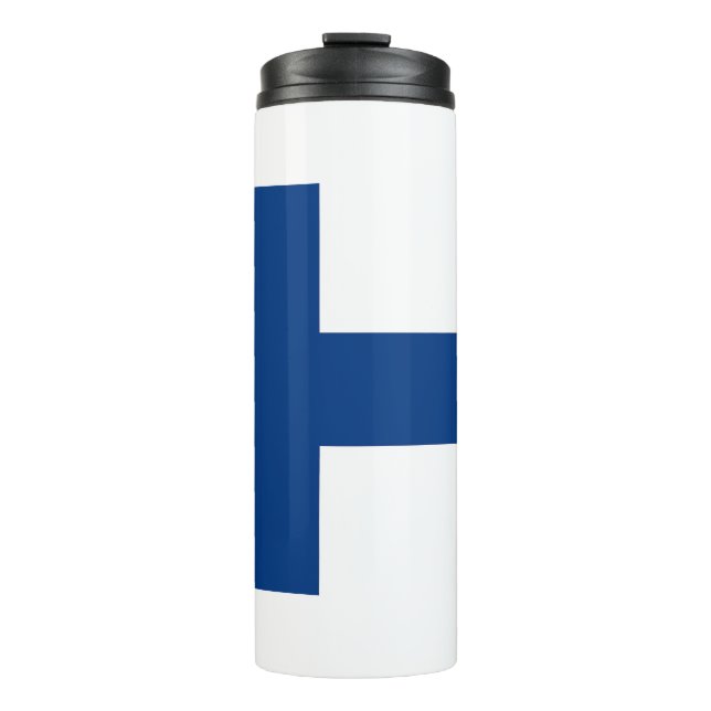 Thermal Tumbler with flag of Finland (Front)