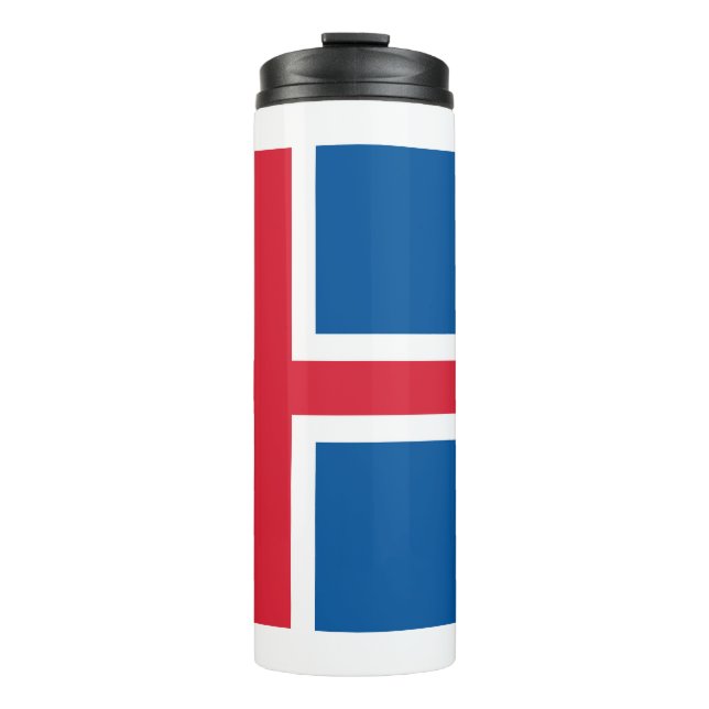 Thermal Tumbler with flag of Iceland (Front)