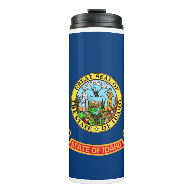Thermal Tumbler with flag of Idaho, USA (Front)
