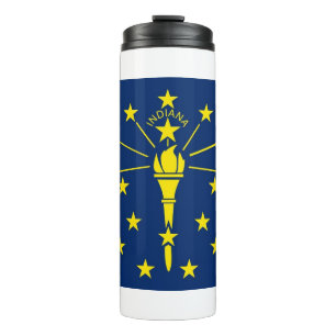 Thermal Tumbler with flag of Indiana, USA