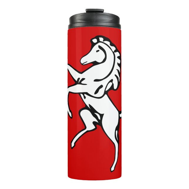 Thermal Tumbler with flag of Kent County, England (Front)