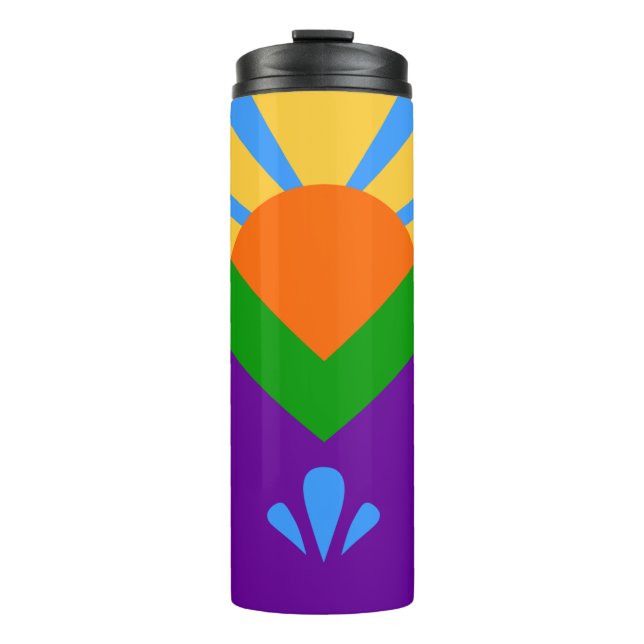 Thermal Tumbler with flag of Manitou Springs, USA (Front)