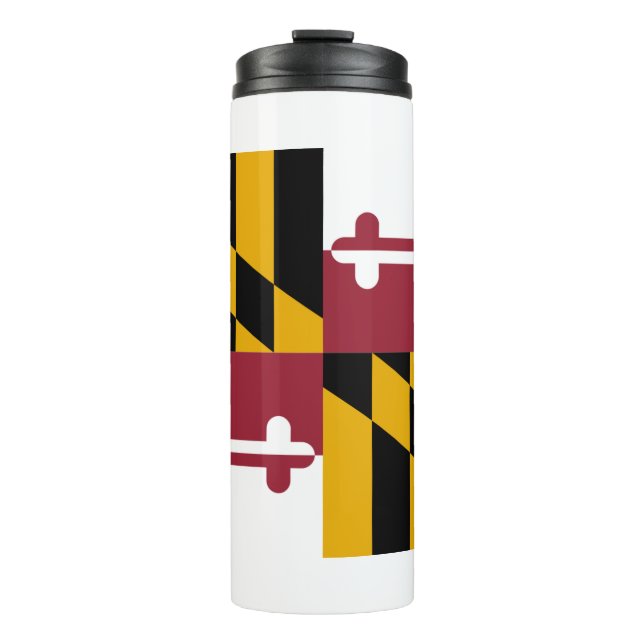 Thermal Tumbler with flag of Maryland, USA (Front)