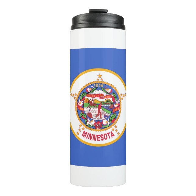 Thermal Tumbler with flag of Minnesota, USA (Front)