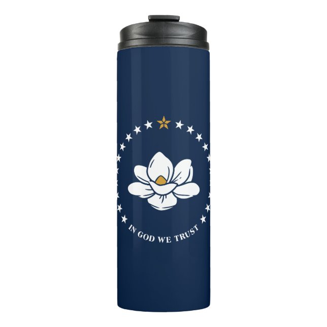 Thermal Tumbler with flag of Mississippi, USA (Front)