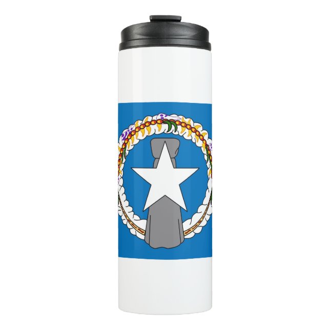 Thermal Tumbler with flag of Northern Mariana, USA (Front)