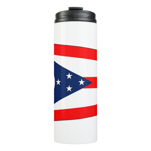 Thermal Tumbler with flag of Ohio, USA (Front)