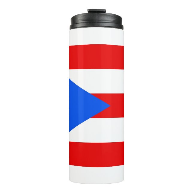 Thermal Tumbler with flag of Puerto Rico, USA (Front)