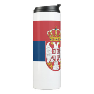 Thermal Tumbler with flag of Serbia