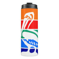 Thermal Tumbler with flag of St. Petersburg