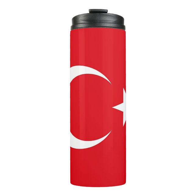 Thermal Tumbler with flag of Turkey (Front)