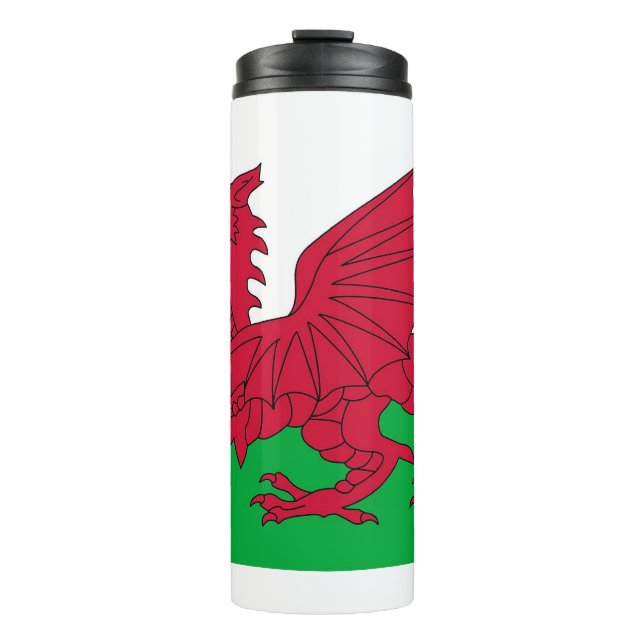 Thermal Tumbler with flag of Wales (Front)