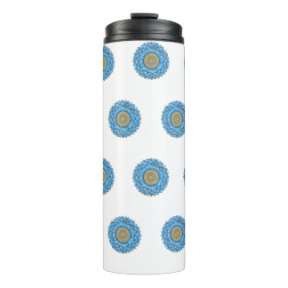 Thermal Tumbler with hand- drawn mandala design