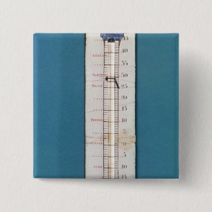 Thermometer surmounted with a phrygian bonnet 15 cm square badge