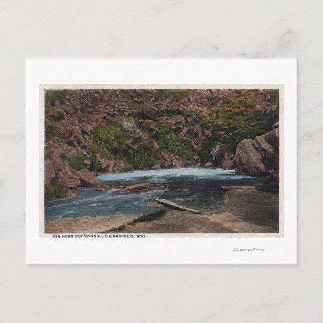 Thermopolis, WY - Big Horn Hot Springs View Postcard (Front)