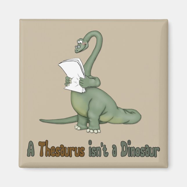 Thesaurus Dinosaur Magnet (Front)