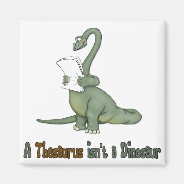 Thesaurus Dinosaur Magnet (Front)
