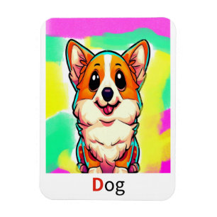 These are coloured alphabet flashcards. magnet