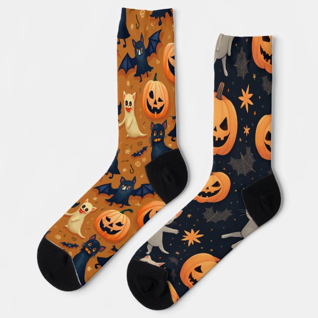 These are cute Halloween socks. Socks (Left)
