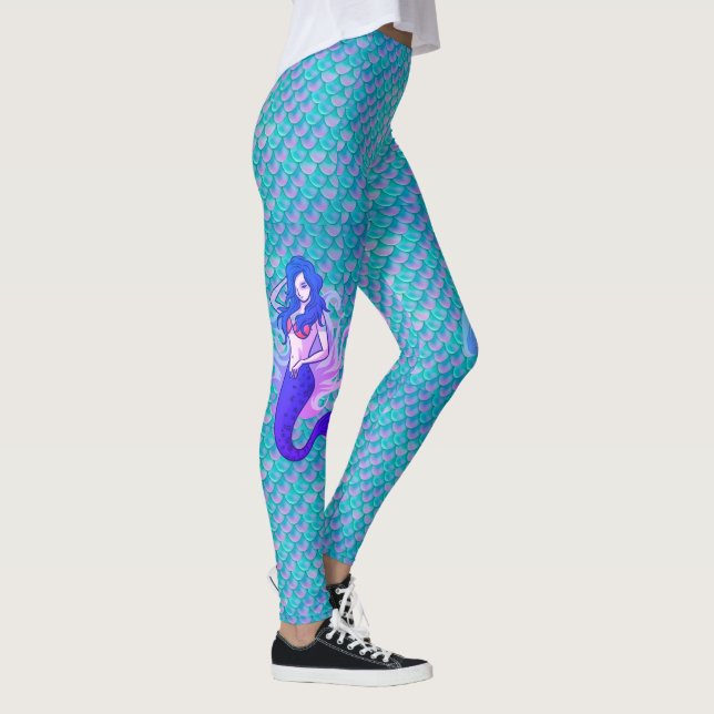These Are My Mermaid Leggings Women's Workout (Right)
