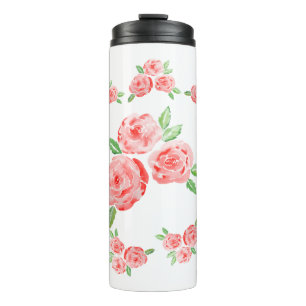 These are watercolor elegant roses thermal tumbler