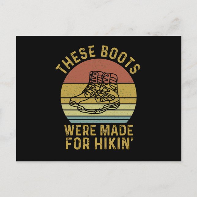 These Boots Were Made For Hikin Postcard (Front)