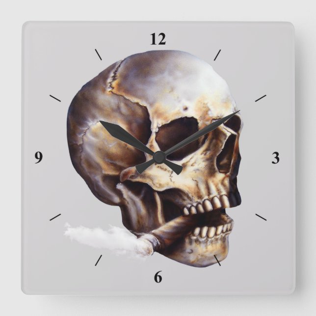 These Ciggies Gonna be the Death of Me. Square Wall Clock (Front)