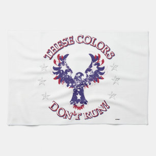These Colours Don't Run! Eagle Stars & Stripes Tea Towel