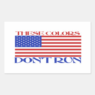 These colours don't run rectangular sticker