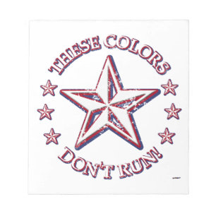 These Colours Don't Run! Star Notepad
