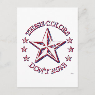 These Colours Don't Run! Star Postcard