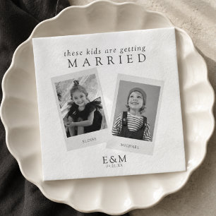 These Kids Are Getting Married Minimalist Wedding Napkin
