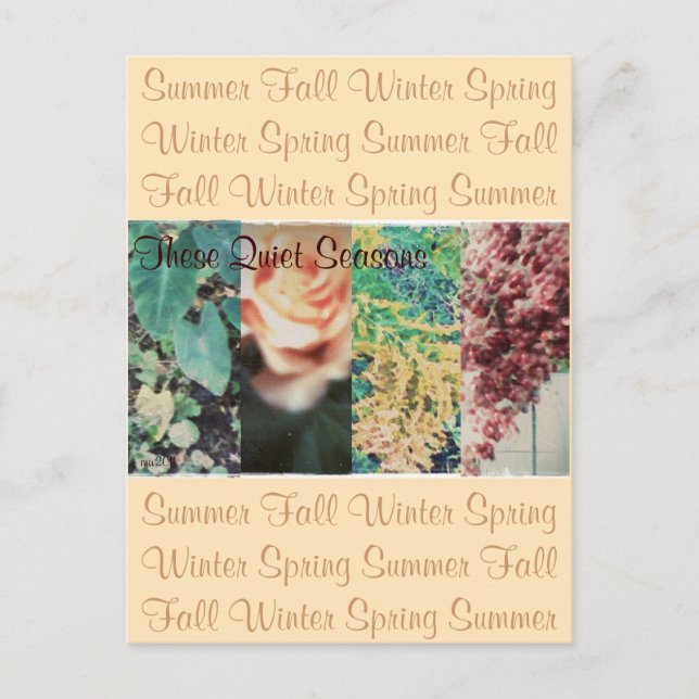 These Quiet Seasons Four Seasons Postcard (Front)