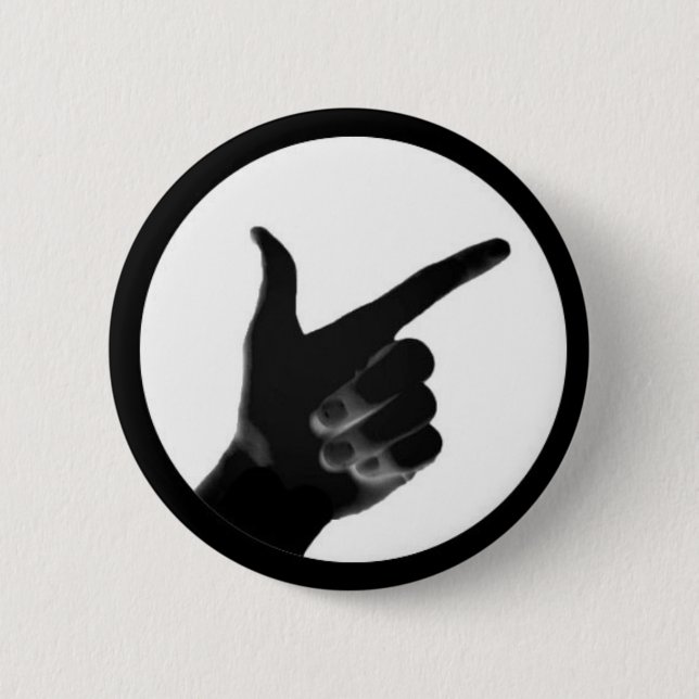 TheseGuys Pointing Hand 6 Cm Round Badge (Front)
