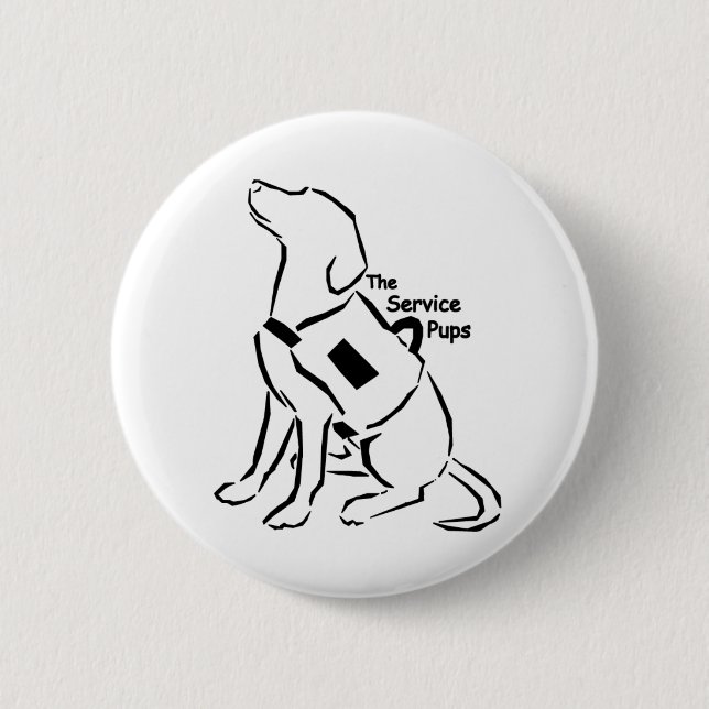 TheServicePups-Button 6 Cm Round Badge (Front)